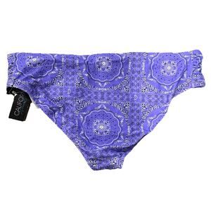 California Waves Plus Size Flowery Bikini Bottoms Purple Size 3(22/24)